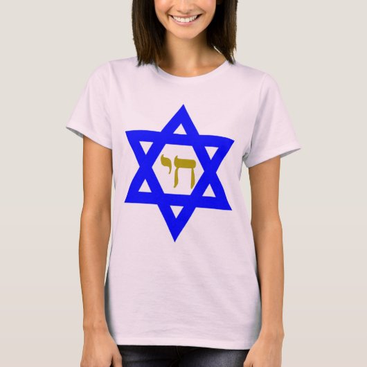 STAR van David en symbool van LIFE T-shirt (Voorkant)