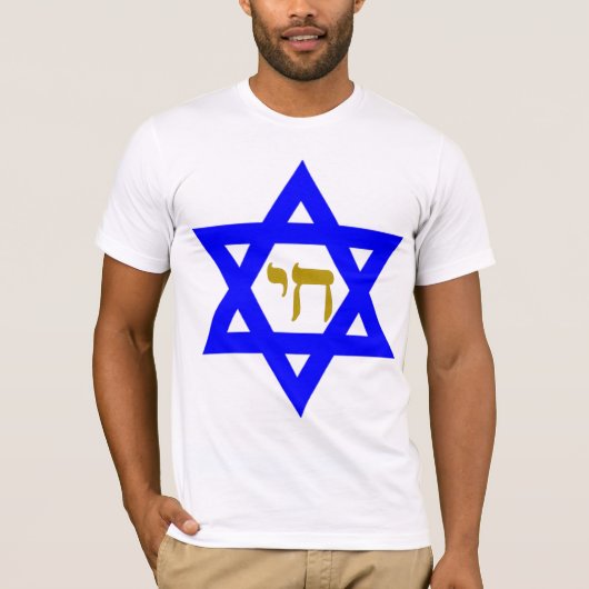 STAR van David en symbool van LIFE T-shirt (Voorkant)
