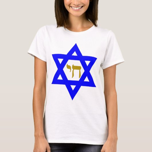 STAR van David en symbool van LIFE T-shirt (Voorkant)