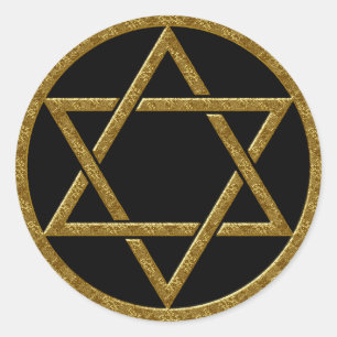 STAR VAN DAVID RONDE STICKER