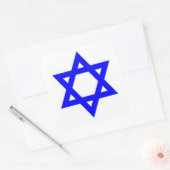 STAR VAN DAVID VIERKANTE STICKER (Envelop)