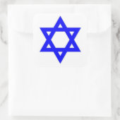 STAR VAN DAVID VIERKANTE STICKER (Tas)