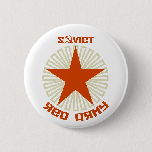 Star van het Rode Leger Ronde Button 5,7 Cm (Voorkant)