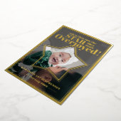 Star Verheugd Baby Foto Eerste Kerstdag Folie Feestdagenkaart (Gedraaid)