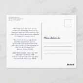 Star Virtual baby shower navy-briefkaart Briefkaart (Achterkant)