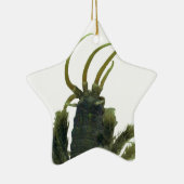 Star-vormig veelhoekige kerstversiering keramisch ornament (Rechts)