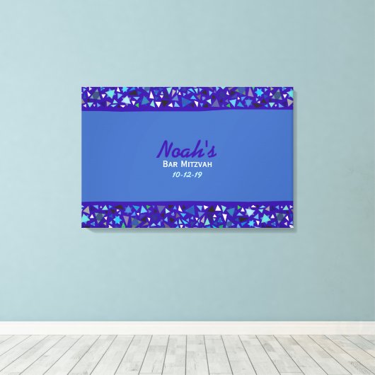 STAR WALL Bar Bat Mitzvah Inloggen Board Canvas Afdruk (Insitu (Houten vloer))