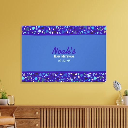 STAR WALL Bar Bat Mitzvah Inloggen Board Canvas Afdruk (Insitu (Woonkamer))