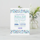 STAR WALL Bar Bat Mitzvah Invitation Lavender Kaart (Staand voorkant)