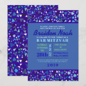STAR WALL Bar Bat Mitzvah Uitnodiging (Voorkant / Achterkant)