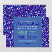 STAR WALL Bar Bat Mitzvah Uitnodiging (Voorkant / Achterkant)
