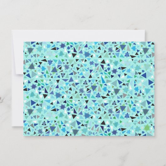 STAR WALL Bar Bat Mitzvah Uitnodiging Aqua (Achterkant)