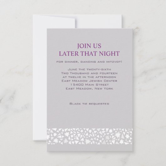 STAR WALL Joodse Bruiloft Receptie Party Kaart (Voorkant)