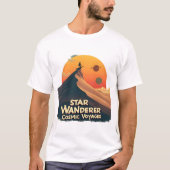 Star Wanderer: retro kosmisch T-shirt (Voorkant)