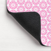 Star Wheel Pattern - Roze op White Muismat (Hoek)