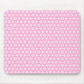 Star Wheel Pattern - Roze op White Muismat (Voorkant)