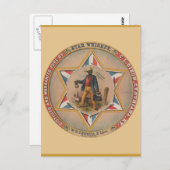 Star Whiskey Distilled en zuiver Briefkaart (Voorkant / Achterkant)