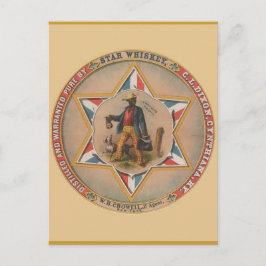 Star Whiskey Distilled en zuiver Briefkaart