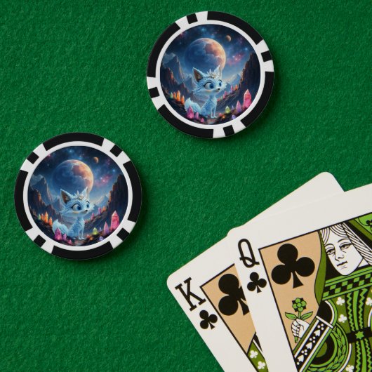 Star Whisper Fox – Bewaarder van Kristal Licht. Poker Chips (Pokertafel (Dubbel))
