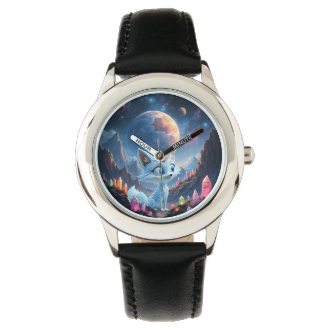 Star Whisper Fox – Keeper of Crystal Light.  Horloge (Voorkant)