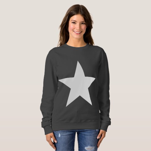 Star (wit) / Sweatshirt voor dames (Voorkant volledig)