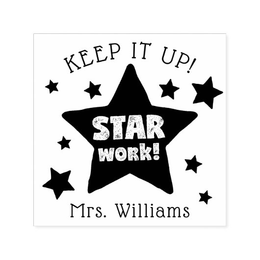 Star Work Teachers Inspirerend stempel (Design)