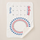Star Wreath Baby Milestone Photo Sherpa Blanket Deken (Voorkant)