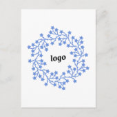 Star Wreath Logo Business Feestdagenkaart (Voorkant)