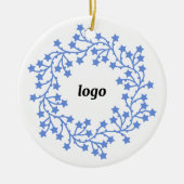 Star Wreath Logo Business Keramisch Ornament (Voorkant)