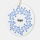 Star Wreath Logo Business Keramisch Ornament (Links)