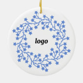 Star Wreath Logo Business Keramisch Ornament (Achterkant)