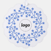 Star Wreath Logo Business Ornament Kaart (Achterkant)