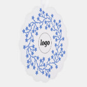 Star Wreath Logo Business Ornament Kaart (Rechts)