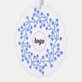 Star Wreath Logo Business Ornament Kaart (Links)