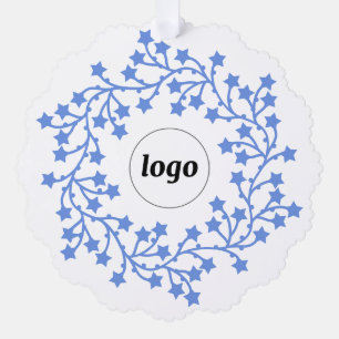 Star Wreath Logo Business Ornament Kaart