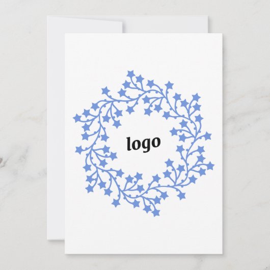 Star Wreath Logo Zakelijke vakantie Kaart (Voorkant)