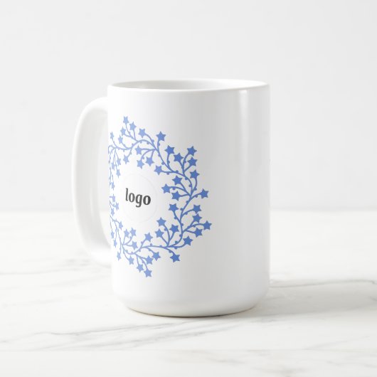 Star Wreath Logo Zakelijke vakantie Koffiemok (Voorkant links)