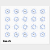 Star Wreath Logo Zakelijke vakantie Ronde Sticker (Vel)
