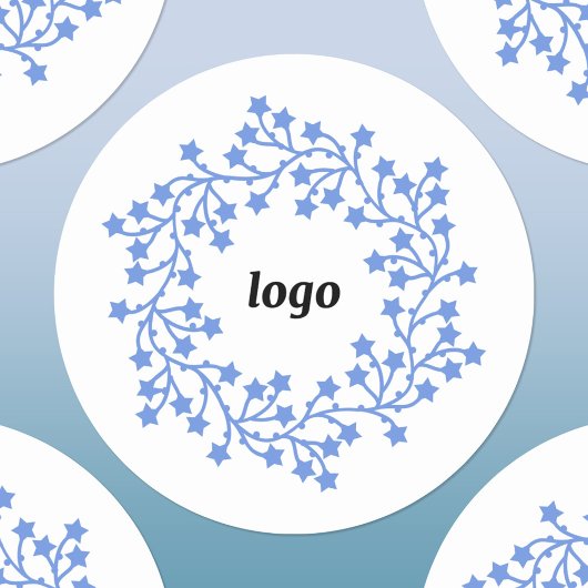 Star Wreath Logo Zakelijke vakantie Ronde Sticker