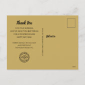 Star Wreath op zwarte kerst Feestdagenkaart (Achterkant)