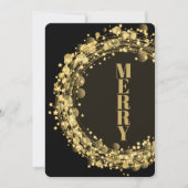 Star Wreath op zwarte kerst Feestdagenkaart (Voorkant)