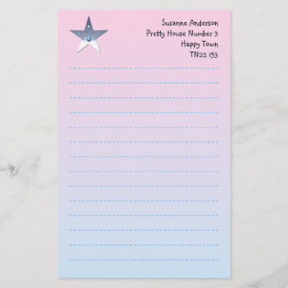  Star Writing Paper for Children Briefpapier