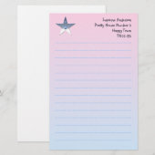  Star Writing Paper for Children Briefpapier (Voorkant / Achterkant)