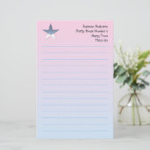  Star Writing Paper for Children Briefpapier (Staand voorkant)