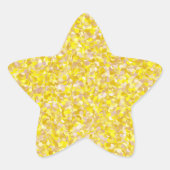 Star Yellow Abstract Glitter Background Ster Sticker (Voorkant)
