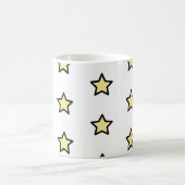 Star Yellow Pastel Pattern Koffiemok (Center)