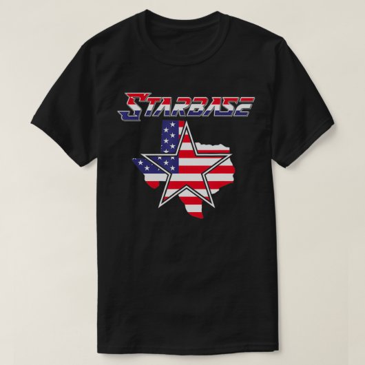 Starbase Teas Boca Chica Patriotic US Flag State M T-shirt (Design voorkant)