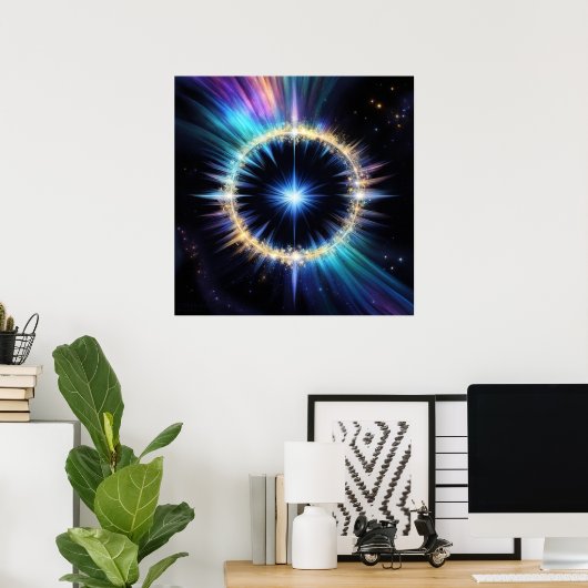 Starbright AI Fantasy Digitale Kunst Print Surreal (Thuiskantoor)