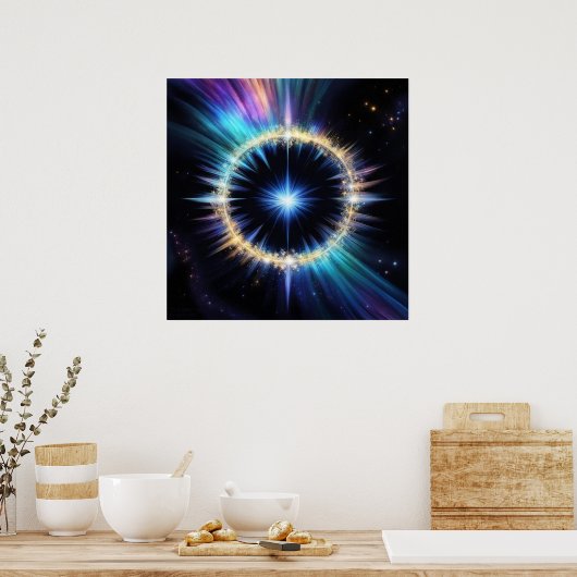 Starbright AI Fantasy Digitale Kunst Print Surreal (Keuken)