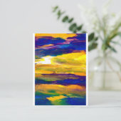 Starbright Sun Seascape Ocean Waves Art Briefkaart (Staand voorkant)